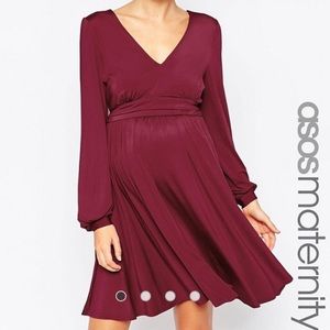 ASOS maternity skater dress in red